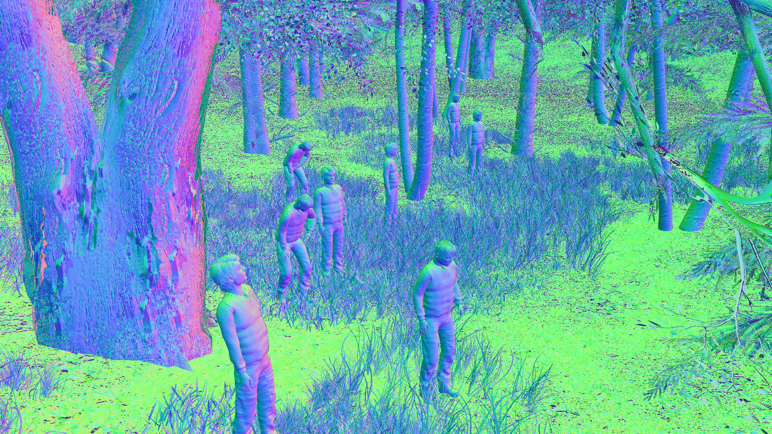 People visible on a normal map