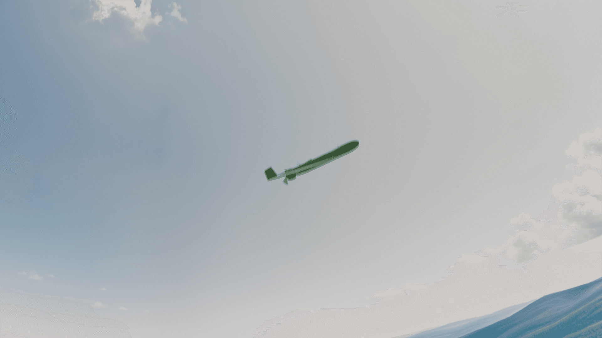 Semantic mask of a drone on sky background
